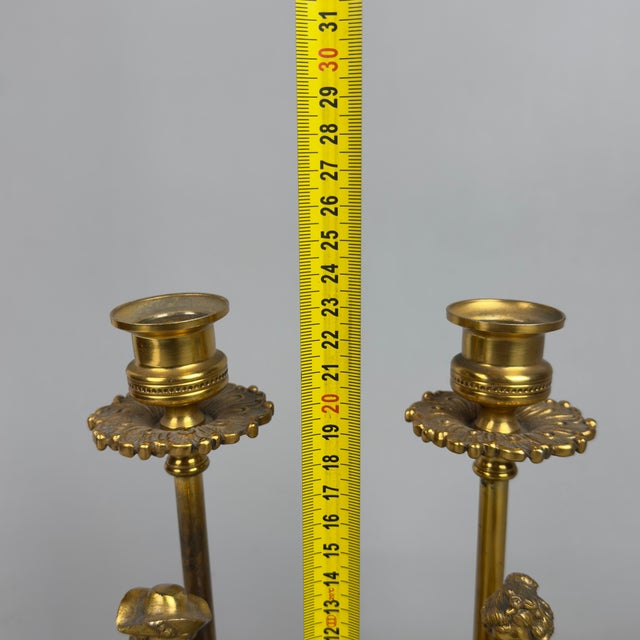 Lady and Knight Candlesticks in Polished Brass, Set of 2 For Sale - Image 13 of 14