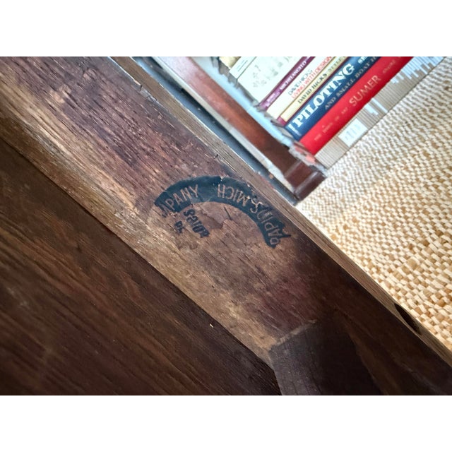 Brown Antique Oak Mission Chair For Sale - Image 8 of 12