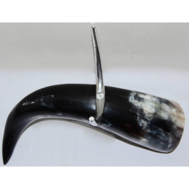 Buffalo Horn on a Stand Home Decor For Sale In Nashville - Image 6 of 9