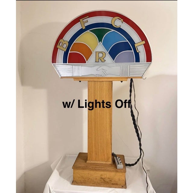 This is an extremely rare vintage electric signet sign from the 1930s/1940s that was used by the Masonic Rainbow Girls...