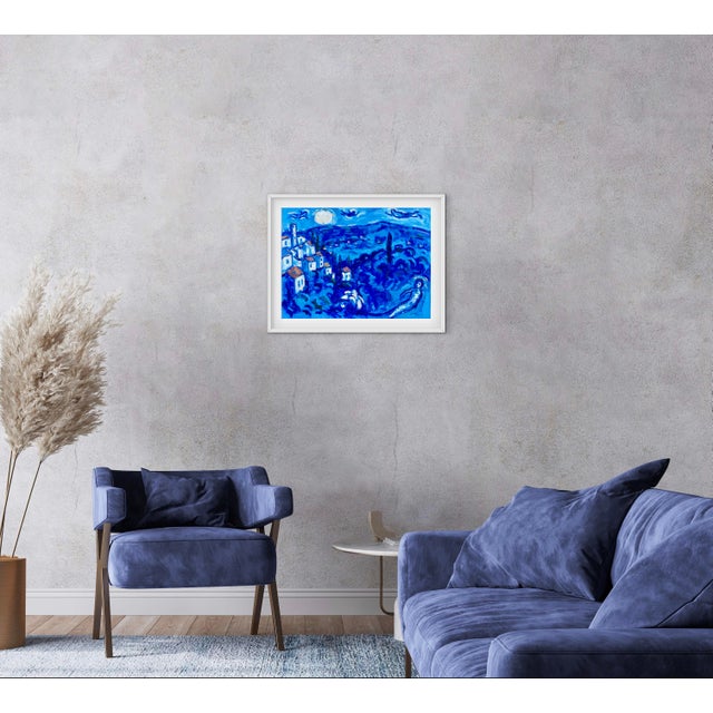 Original Oil Moonscape Chagall Inspired For Sale In Reno/Lake Tahoe - Image 6 of 9