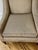 Custom Dotted Cut Velvet High Back Chair For Sale - Image 11 of 11