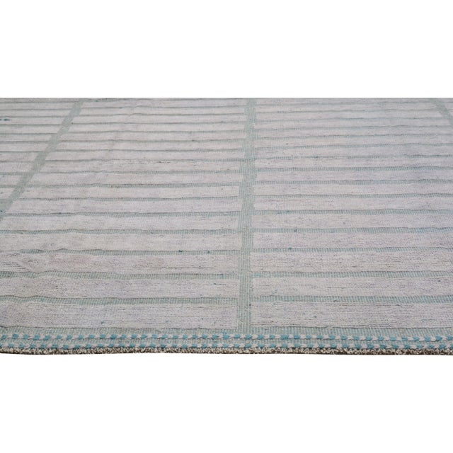 1990s Moroccan Hand Knotted Beni Ourain Rug With Soft Texture,10'4"X14'5" For Sale - Image 4 of 7