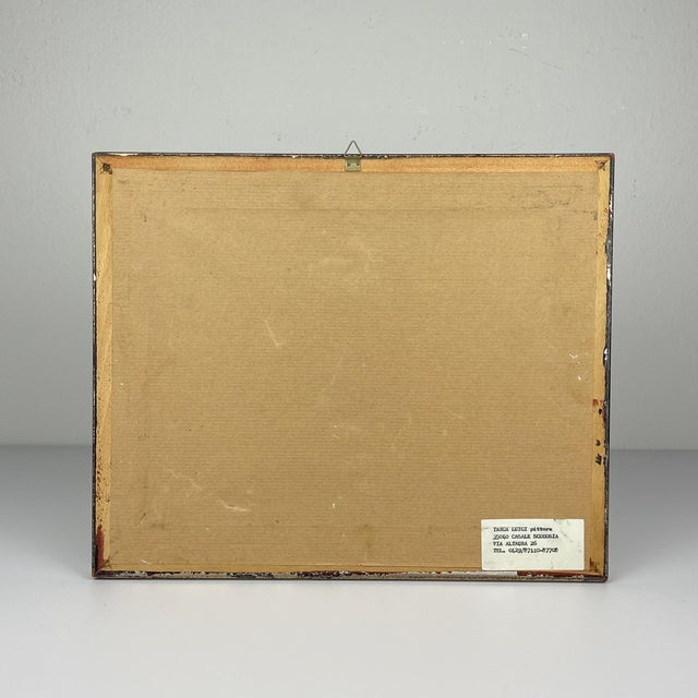 Luigi Targa, Venetian Lagoon in the Heavenly Glare, Padua, Italy, 1970s, Oil on Canvas, Framed For Sale - Image 10 of 13