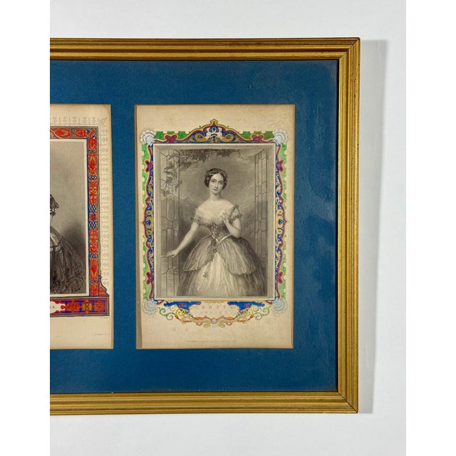 Mid 19th Century Antique 1845 Hand-Colored Ballet Triptych - "Beauties of the Opera" For Sale - Image 5 of 15