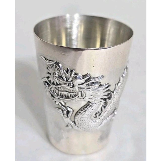 Antique Late 19th Century Chinese Export Silver Beaker from Tuck Chang & Co. For Sale - Image 9 of 18