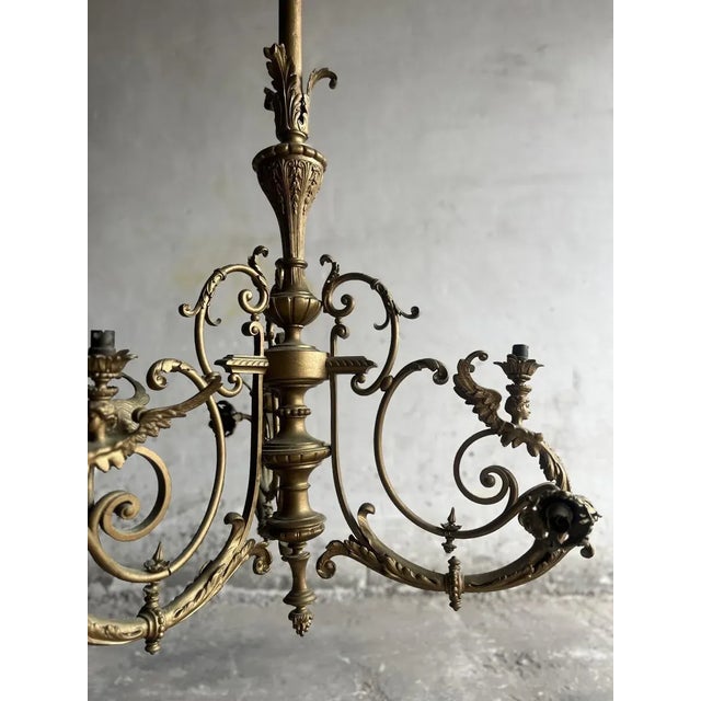 Metal 3 Arms Luster For Sale - Image 7 of 11