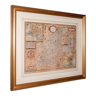 1630's Large Antique Lithography Map For Sale