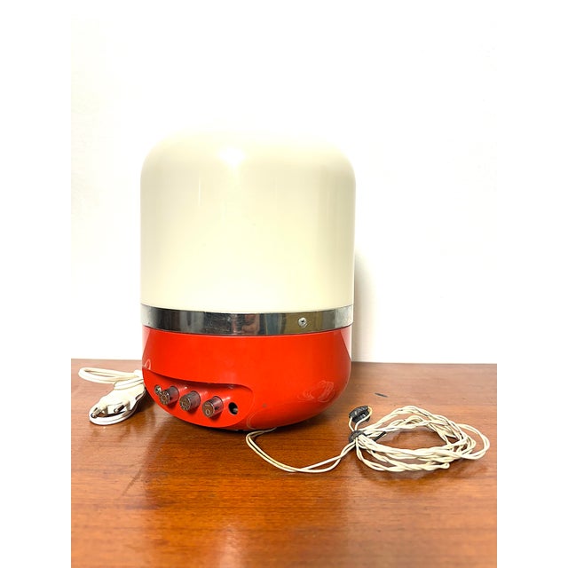 1970s Europhon Orange Table Lamp by Adriano Rampoldi, 1970 For Sale - Image 5 of 8