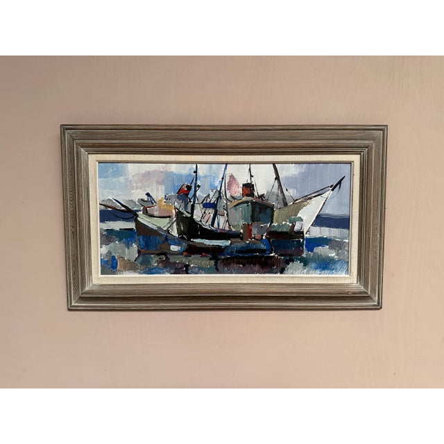 Gösta Stawåsen, Marine Scene, 1950s, Oil on Panel, Framed For Sale - Image 17 of 18