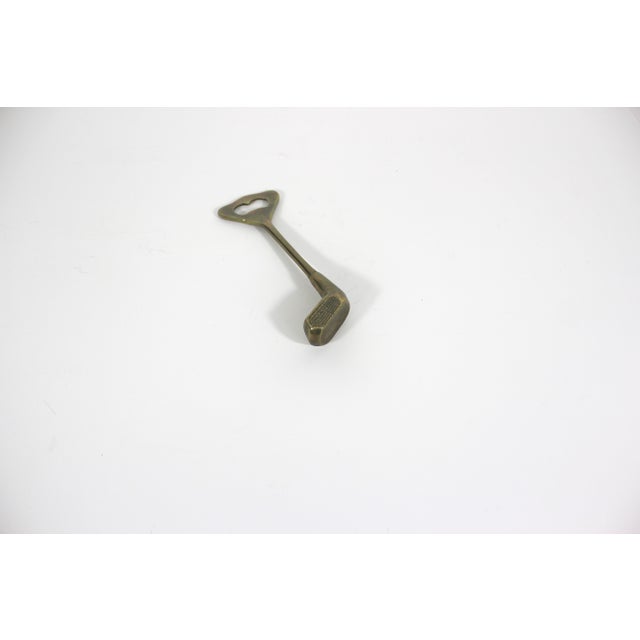 Mid 20th Century Vintage Solid Brass Golf Club Bottle Opener For Sale - Image 5 of 9