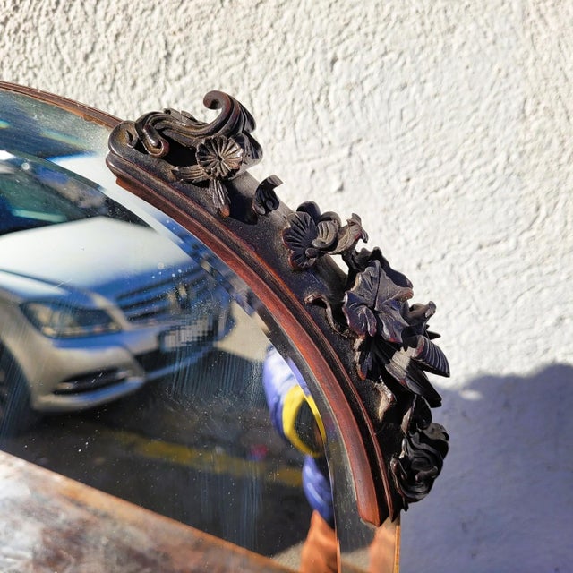 Japanese-Style Mirror in Carved Wood, 19th Century For Sale - Image 17 of 18