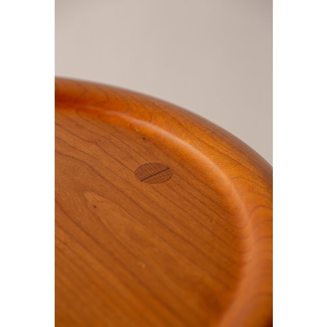1980s 1980s Kai Pedersen Studio Craft Counter Stools Ash Cherry - a Pair For Sale - Image 5 of 10