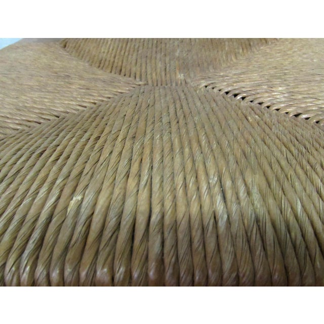 Pair of Mid 20th Century School Chairs With Woven Seats For Sale - Image 4 of 7
