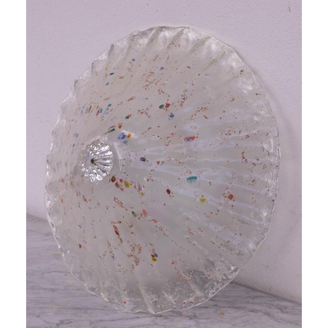Transparent Multicolor Rainbow Murano Glass With Murrine Ceiling Light, 1970s For Sale - Image 8 of 12