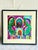 Mid 20th Century Vibrant Hand-Embroidered Textile Art | Framed Ethnic Fabric With Rainbow Colors and Bird Motif For Sale - Image 5 of 9