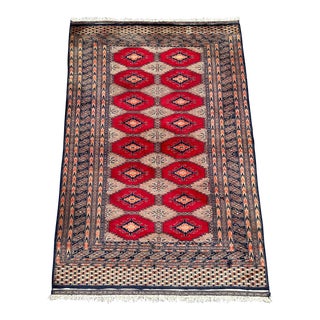 Hand Knotted Vintage Pakistani Tribal Rug For Sale