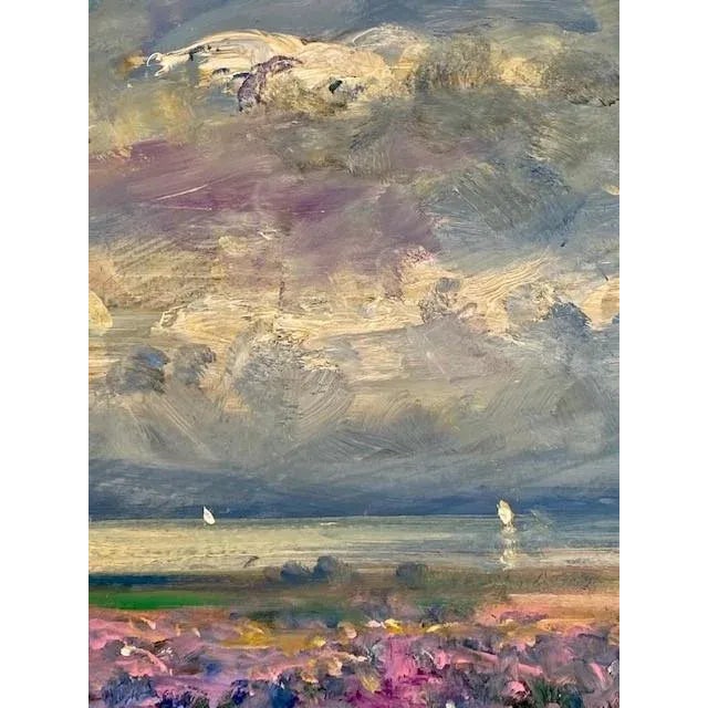 Framed French Provincial Lavender Landscape For Sale - Image 9 of 9