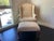 Traditional Sam Moore Vintage Ivory Leather Chair Ottoman 2pc For Sale - Image 3 of 10