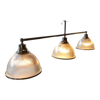 Ann Morris Polished Nickel Billiard Island Fixture For Sale