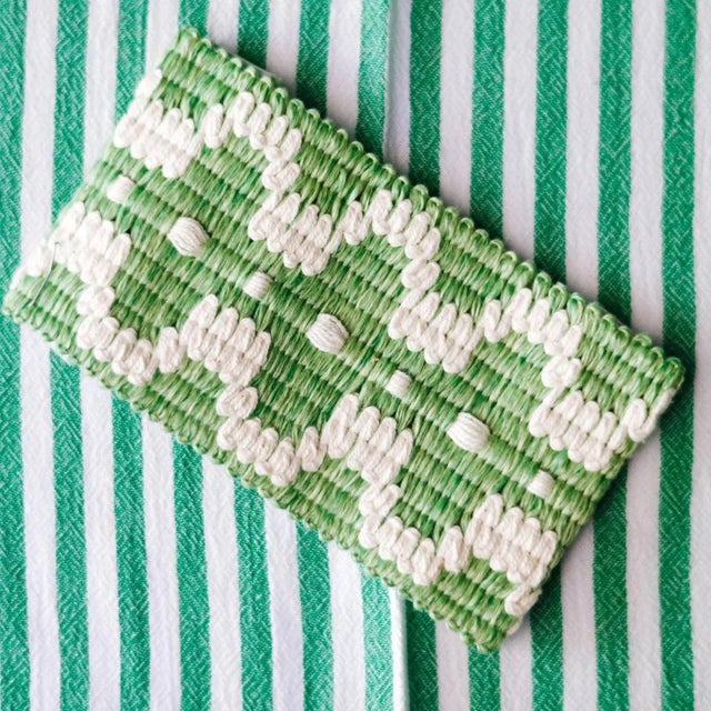 A 2.5” made-in-America performance-yarn Summer in Crete trim sample Care Instructions: Can be washed depending on what it...