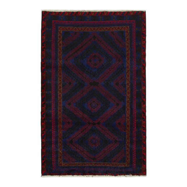 Rug & Kilim’s Baluch Tribal Rug With Colorful Geometric Patterns For Sale