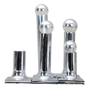 Space Age German Chrome Lamp from Staff, 1970s, Set of 5