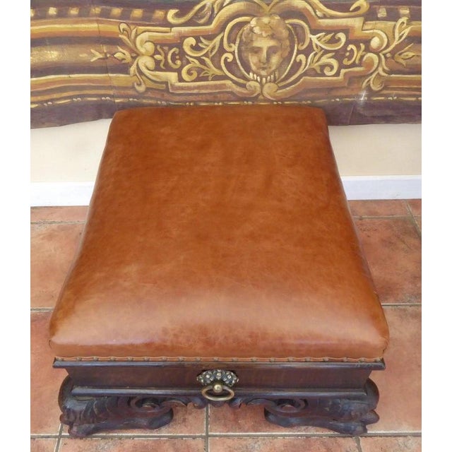 Large Antique Country Oak Stool, 1830 For Sale - Image 6 of 16