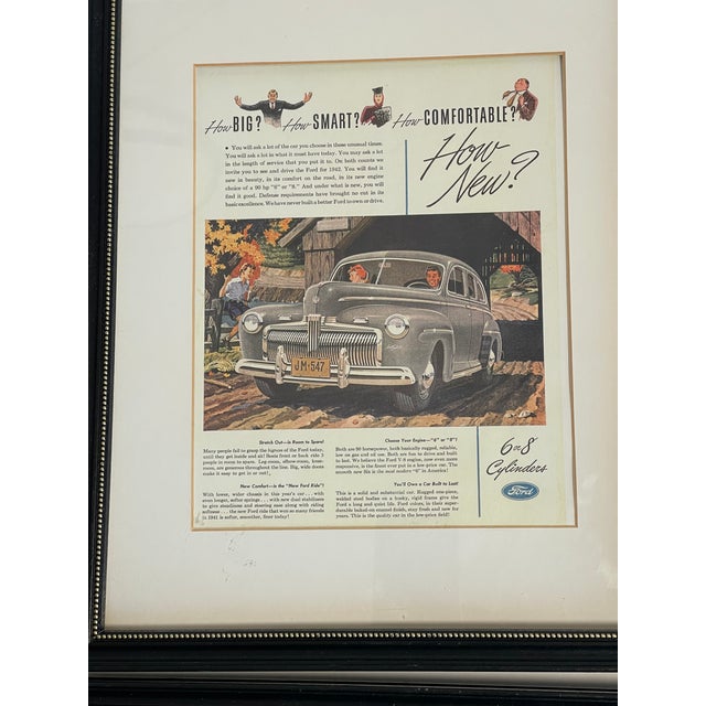 4 Vintage advertising posters on auto moto, Coca Cola, Chesterfield., Ford and Lincoln.