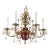 Antique 6 Light Shimmering Oxblood Empire Brass Cut Lead Crystal Chandelier ~ Rewired ~ Restored ~ Rejuvenated ~ Ready to Hang ~ For Sale
