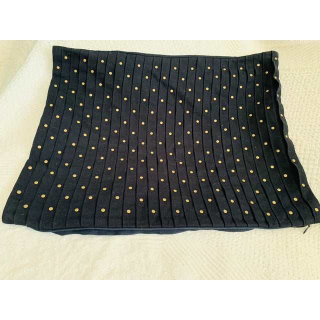 Michael Kors Throw Pillow Cover Black With Golden - Bronze Metallic Embellishment For Sale - Image 10 of 10