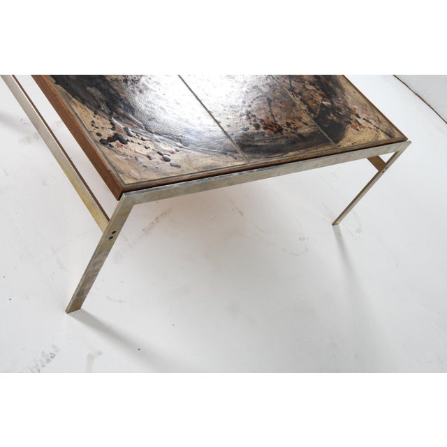 Metal 1970s Birte Vedel Howard Steel and Tile Coffee Table For Sale - Image 7 of 9