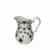 Vintage Churchill Finlandia milk pitcher, featuring a blue and white floral pattern and a swirling rim design....