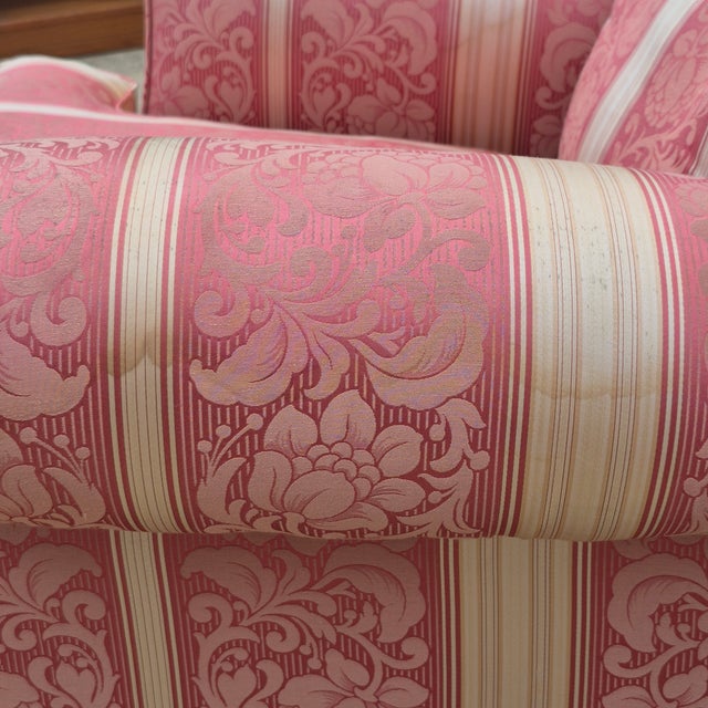 1990s Meroni Francesco Attr. Italian Neoclassical Style Arm Chair For Sale - Image 13 of 17