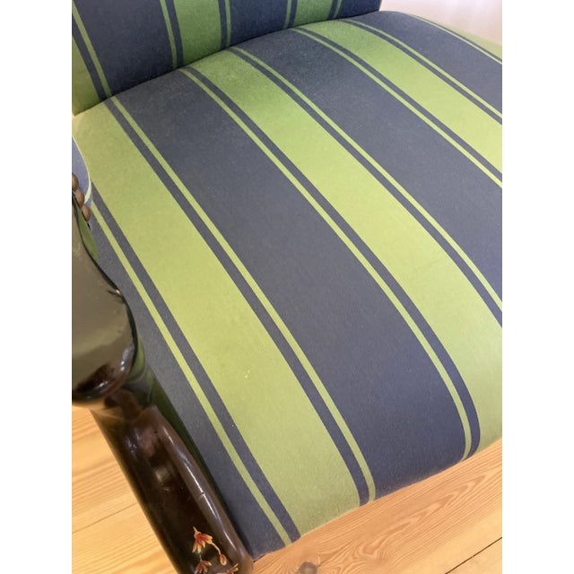 Paint Ralph Lauren Home Lacquered Chinoiserie Upholstered Armchairs - Set of 2 For Sale - Image 7 of 10