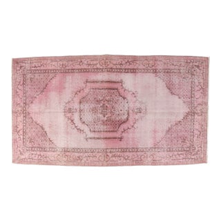 Small Pale Pink Vintage Rug For Sale