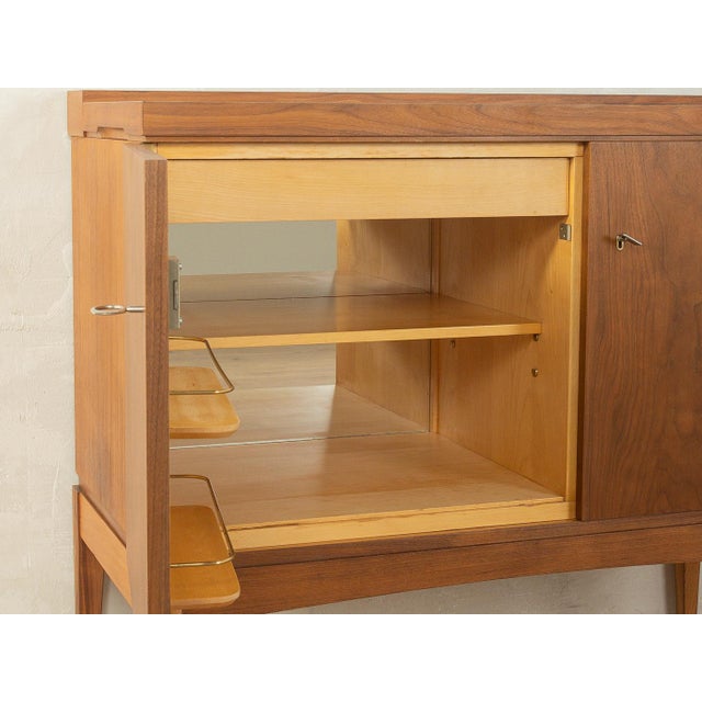 Wood Vintage Home Bar in Walnut, 1960s For Sale - Image 7 of 11