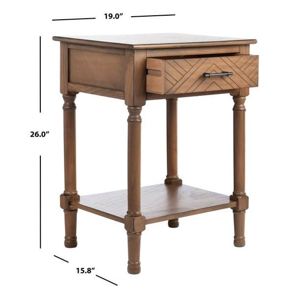 Peyton 1 Drawer Accent Table - Brown For Sale In Philadelphia - Image 6 of 11