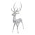 Elevate your holiday décor with the Corviglia Standing Aluminum Metal Deer Sculpture, a striking statement piece that...