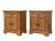 Vintage Wynwood Furniture Traditional Oak Bedside Cabinets / Nightstands - A Pair For Sale