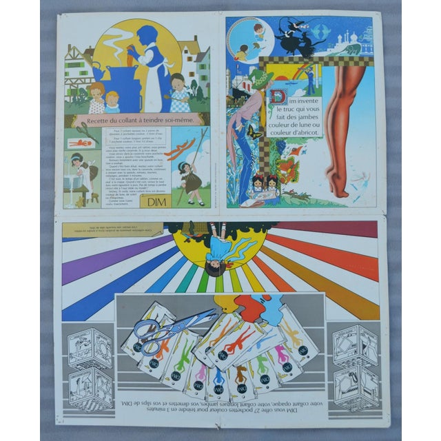 Paper 1970s Bob Lawrie for Dim French Pop Art Fashion Advertising Poster For Sale - Image 7 of 8