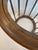 Round Midcentury Modern End Table With Glass Top and Ebonized Wood Spindles For Sale - Image 4 of 8