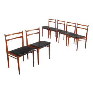Vintage Danish Chairs by Henry Rosengren Hansen for Brande Møbelindustri, 1960s, Set of 6 For Sale