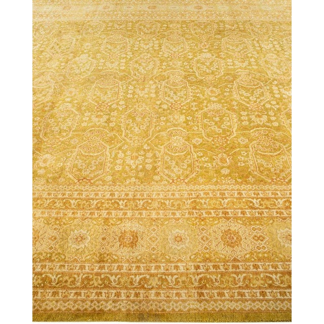 Solo Rugs Mogul, One-of-a-Kind Hand-Knotted Area Rug in Green, 8' 1" x 10' 1" For Sale - Image 4 of 8