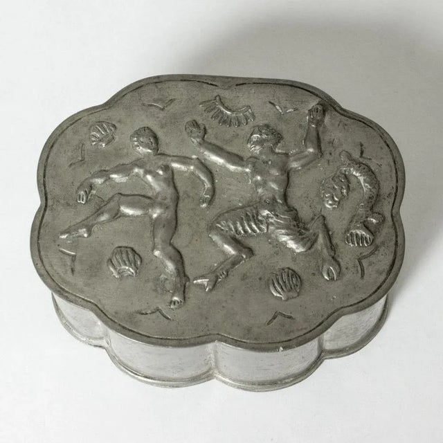 Vintage Pewter Box from Herman Bergman, 1929 For Sale - Image 3 of 7