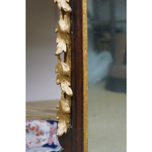 Antique Mahogany Federal Chippendale Gilt Eagle Acanthus Wall Vanity Mirror For Sale - Image 13 of 17