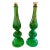 Contemporary Murano Kelly Green Lamps - a Pair For Sale
