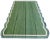 Casa Cosima Handmade Cotton Scalloped Rug, Forest Green with Cream and Blue Border - 8'x10' For Sale - Image 4 of 8