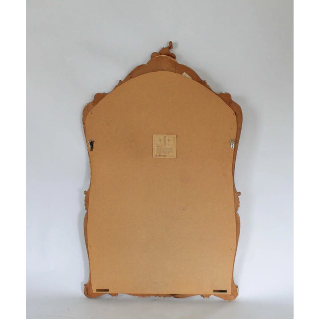 Wood Vintage Italian LaBarge Wall Mirror For Sale - Image 7 of 11