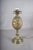 Gold-Toned Pineapple Table Lamp with White Pleated Shade, 1950s For Sale - Image 13 of 15
